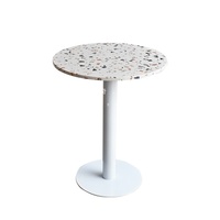 Table à manger circulaire moderne et minimaliste en marbre personnalisable pour salon de thé tendance, café de desserts, restaurant occidental, salle de réunion