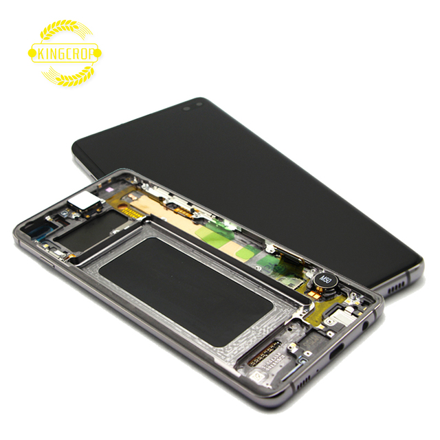 6.4'' Super AMOLED for Samsung Galaxy S10+ SM-G975, for Samsung Galaxy S10+ LCD Display Screen Replacement LCD Touch Screen