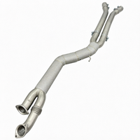 Système d'échappement universel G82 pour M4, tube intermédiaire en acier inoxydable, épaisseur 1,2 mm, finition lisse, diamètre 101 mm