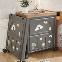 Bac de rangement pliable sur roulettes avec couvercle, organiseurs et rangements pour la cuisine, organisation de rangement à domicile