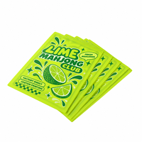 Cartes à mélanger portables en plastique PP, motif tuiles, fruits rétro, Mahjong américain, mélangeur, cadeau de déménagement portable