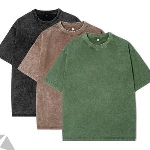 เสื้อยืดโอเวอร์ไซส์ผ้าคอตตอน 100% พิมพ์ลายดิจิตอลแบบวินเทจฟอกสี ทรงใหญ่ น้ำหนักมาก เป็นมิตรกับสิ่งแวดล้อม แห้งเร็ว สำหรับผู้ชาย - Product Image 1