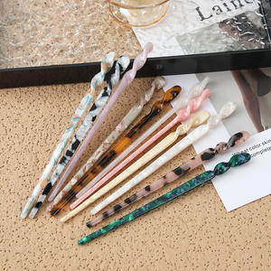 YJL vendite calde di alta qualità stile semplice classico 18cm acetato forchetta per capelli stile retrò durevole donne su misura forchetta per capelli vita quotidiana - Product Image 1