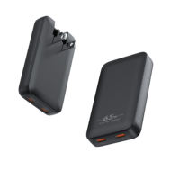 Nuevo Cargador Rápido para Teléfono Móvil, Adaptador de Cargador de Pared con Enchufe Plegable y Reemplazable, Cargador USB Tipo C de 65 W, Cargador Gan