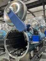 Nouvelle Stérilisation par Pulvérisation d'Eau, Corps en Acier Inoxydable 304, Contrôle Automatique PLC Complet, Haute Productivité, Stérilisation à 134°C. Conforme à la norme ASME