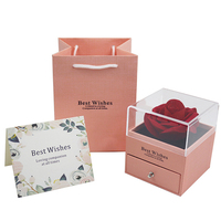 Idées cadeaux pour la fête des mères Boîte de roses en mousse de fleurs artificielles 2024