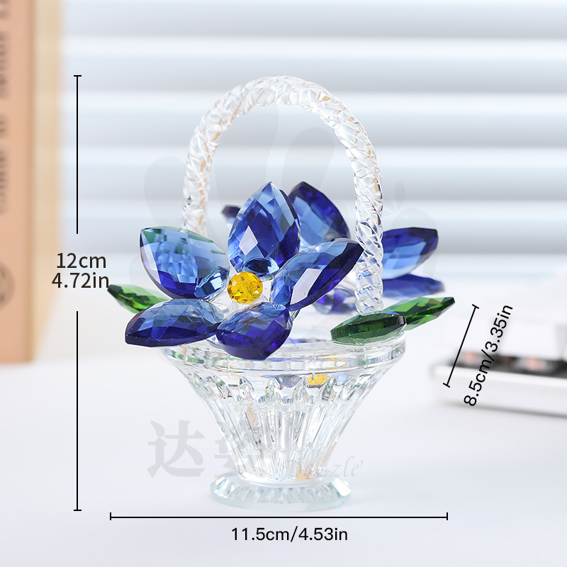 Blue two-flower handbag