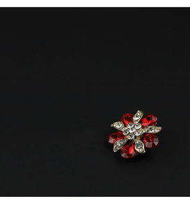 Assortiment de boutons de luxe en métal strass rouge Boutons fantaisie ronds dorés brillants - Product Image 6