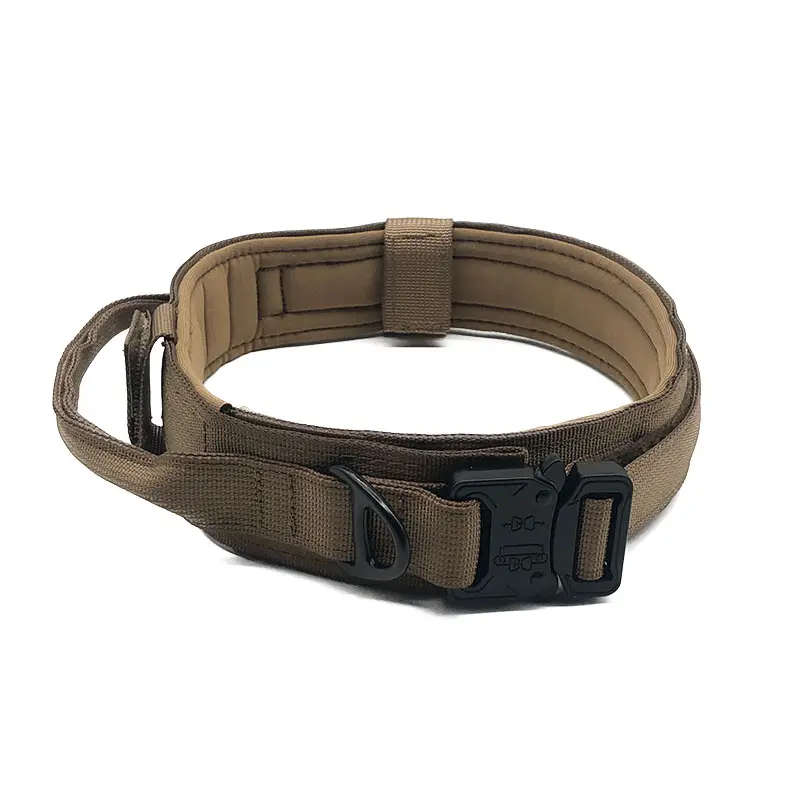 New Design Tactical Collar Dog Belt Tactical Nylon Pet Collar Prevent Bite Adjustable dog Collar