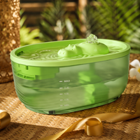 Fontaine à eau pour chat en forme d'hippopotame, modèle 2026, 2,3 L, débit de 220 L/H, triple filtre, 1,5 W, silencieuse, USB, gamelle d'eau pour animaux de compagnie