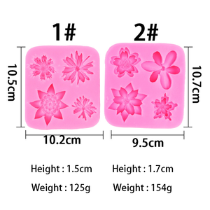 251004 Bộ Cổ Phiếu nhà máy 2 loại khác nhau hình dạng hoa Silicone ren khuôn bánh công cụ Silicone khuôn nhựa - Product Image 4