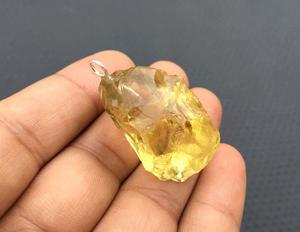 92.5 pendentif en argent Sterling pour femmes fait à la main naturel citron Quartz pierre précieuse plaqué or chrétien religieux charme fêtes - Product Image 3