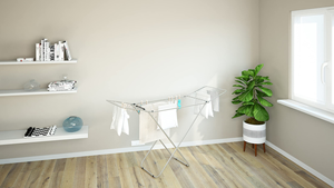 ราวแขวนผ้าแบบมีพื้นที่ตากให้แห้งสามารถพับเก็บได้สำหรับห้องนั่งเล่น - Product Image 2