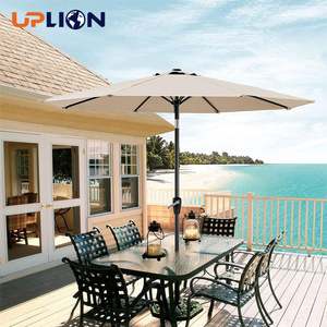 Sombrilla Uplion de 10 Pies Color Beige para Mesa de Patio, Jardín y Exteriores, Tipo Parasol de Mercado para Restaurante al Por Mayor - Product Image 1