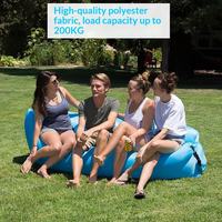 Sofá cama inflable de bolsillo para exteriores, colchón inflable portátil de inflado rápido para camping, festivales de música y reuniones familiares