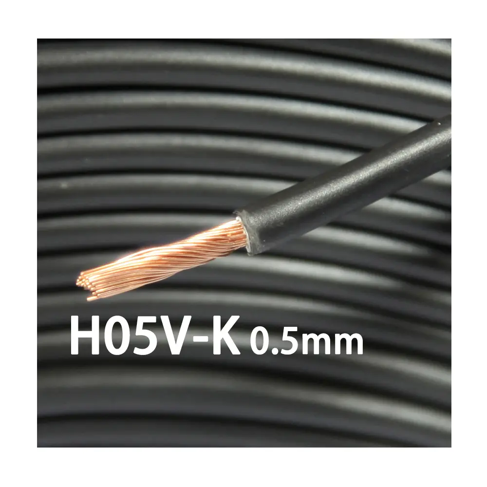 Elektrisches Kabel 0,5 mm Gehäuse-Kabel Niederspannungs-H05V K Einzelkernkabel