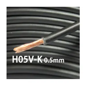 Fil électrique 0.5mm Fil de boîtier basse tension H05V K Câble unipolaire