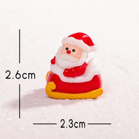 Miniatur kerajinan Natal, ornamen Resin Sinterklas manusia salju, kerajinan DIY, miniatur pesta Natal, hadiah, dekorasi rumah