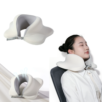 Support de tête gonflable d'oreiller de cou de voyage en forme de U de mousse de mémoire d'avion portatif pour le bureau de literie de vol