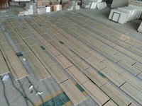Carreaux muraux italiens naturels en travertin gris argenté, coupés à la taille Prix du marbre travertin gris italien poli pour feuille de mur