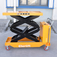 Table élévatrice semi-électrique à hauteur réglable par batterie Mini plate-forme élévatrice Pompes de table élévatrice à ciseaux hydrauliques 150 Kg à 1000 Kg