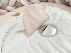 Color seguro trenzado suave nudo <span class=keywords><strong>Protector</strong></span> de parachoques <span class=keywords><strong>cuna</strong></span> transpirable - Product Image 4
