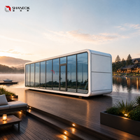 Casa Prefabricada Moderna de Lujo Tipo Cabaña Apple, Cápsula Espacial Portátil, Mini Casa para Hotel