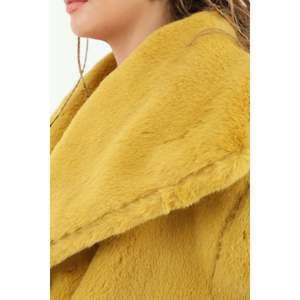 Veste courte en fausse fourrure douce et moelleuse pour femmes avec doublure chaude, vêtements d'extérieur décontractés pour l'hiver par Soul - Vert olive - Product Image 6