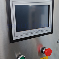 Système de filtration d'eau par osmose inverse commercial intégré en acier inoxydable 1000 LPH avec charbon actif, sable de quartz et résine ionique