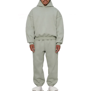 Pull à capuche avec logo de luxe pour hommes Streetwear lourd de haute qualité motif brodé surdimensionné uni personnalisé automne - Product Image 3