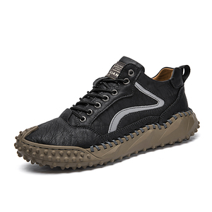 Chaussures décontractées rétro pour hommes grandes tailles, collection automne-hiver, baskets colorées à semelle épaisse pour jeunes, design tendance à lacets - Product Image 2