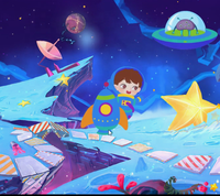 Le plus récent et premier projecteur de jeux de dessin interactif mural 3D
