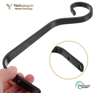 Black Carbon Steel Wall Mount Slip <b>Hook</b> 18.7cm Industrial Design Storage Hanger - Product Image 5
