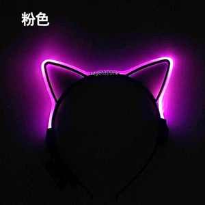 Diadema con orejas de gato LED al por mayor, <span class=keywords><strong>banda</strong></span> para el pelo con luz luminosa y efecto intermitente para Halloween, Navidad, Año Nuevo - Product Image 6