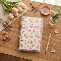 Couverture de carnet amovible en acrylique floral Hongbo A6, épaisseur 3 mm, transparente, style européen et américain, en stock