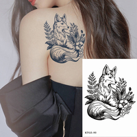 Autocollant de tatouage de renard semi-permanent écologique de haute qualité Art corporel d'une durée de 15 jours Caractéristique temporaire