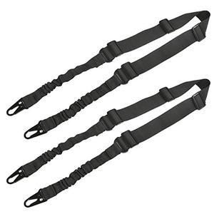 Sangle à deux points GB50 de 3,8 cm à 4 cm de largeur avec ajusteur de longueur, sangle traditionnelle avec crochet métallique pour l'extérieur, noire - Product Image 1