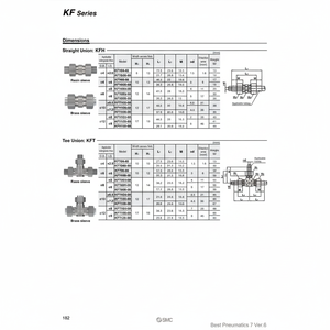 Raccord d'insertion pneumatique SMC KFT10U-00 pièces pneumatiques - Product Image 1