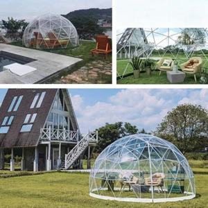 Tente de glamping pour hôtel de luxe dôme sphérique géodésique en verre serre petite maison jardin véranda meubles de véranda - Product Image 4