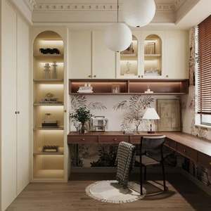 Customizable Modern Home Office Desk with High Contemporary <b>Bookcase</b> for Living Room Bedroom or School Furniture - Product Image 1