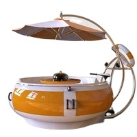 Barco de Fibra de Vidrio para Barbacoa con Motor Eléctrico Simple, para 6-8 Personas, Ideal para Fiestas al Aire Libre, Asador de Carne y <span class=keywords><strong>Pollo</strong></span>, Altavoz de Música - Product Image 3