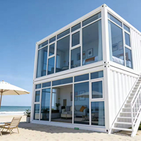 Maison conteneur préfabriquée démontable, bâtiment modulaire moderne pour bureau, hôtel, cuisine, supermarché, chambre extérieure
