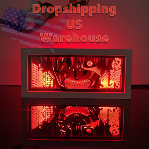 Anime 3D giấy điêu khắc đèn <span class=keywords><strong>Laser</strong></span> khắc USA kho tàu trong 3 ngày quà tặng trang trí - Product Image 1