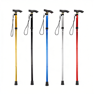 Canne de marche pliable et réglable en quatre sections, bâton de marche portable pour personnes âgées - Product Image 2