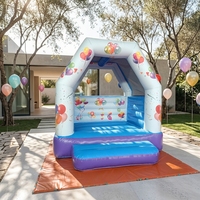 Château gonflable commercial de qualité supérieure pour adultes et enfants, rose et blanc, avec toboggan, pour l'extérieur