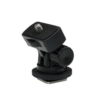 Hot Wholesale 1/4" Mini Hot Shoe Ball Head Converting Rotation Holder Mount for Camera LCD Monitors Lights