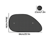 Pare-soleil universel pliable en maille respirante pour voiture, anti-éblouissement, pour vitres latérales, protection UV estivale, isolation thermique, pare-soleil auto