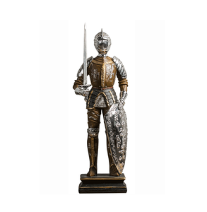 <span class=keywords><strong>Figurine</strong></span> de chevalier en résine de style antique romain, statue de guerrier vintage, soldat européen avec épée pour la décoration - Product Image 1