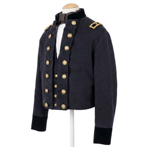 Veste en laine pour homme, style uniforme militaire américain, reproduction vintage, double boutonnage, type veste de combat - Product Image 1