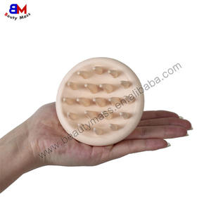 Brosse à shampoing personnalisée Brosse à shampoing de massage du cuir chevelu avec logo Brosse à shampoing de bain 2 en 1 avec manche antidérapant - Product Image 5